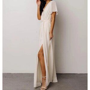 NWT Baltic Born Kristina Maxi Dress Ivory White Medium M Wedding Festival Shower